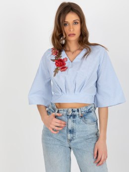 Bluzka LK-BZ-506243.78 biało-niebieski 40