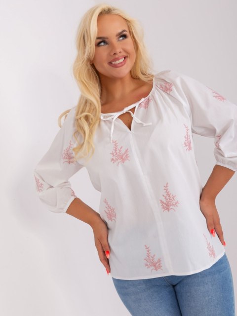 Bluzka LK-BZ-509324-1.81P biało-różowy M/L