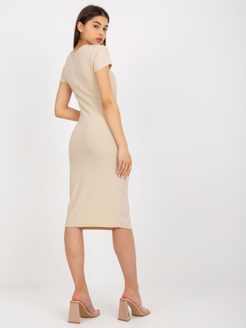 Sukienka DHJ-SK-17253.38X beżowy