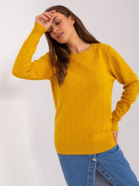 Sweter AT-SW-232901.25X ciemny żółty