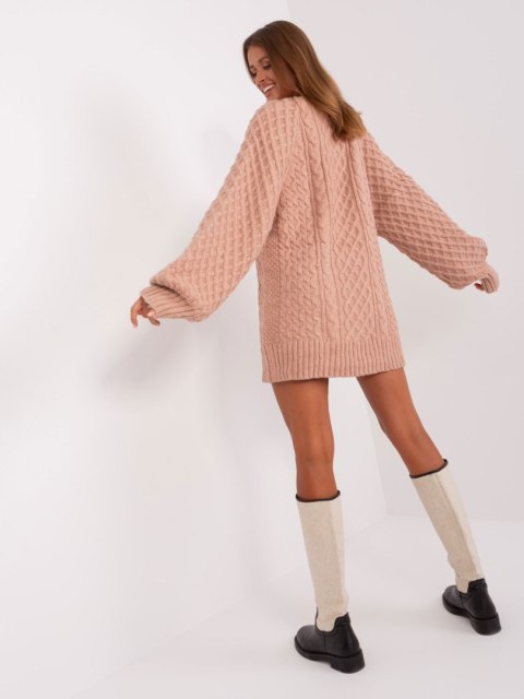 Sweter AT-SW-2367-2.64P ciemny różowy