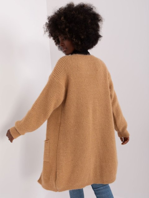 Kardigan DHJ-SW-1009.09P camelowy