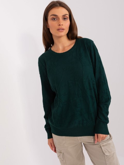 Sweter AT-SW-2231.99P ciemny zielony