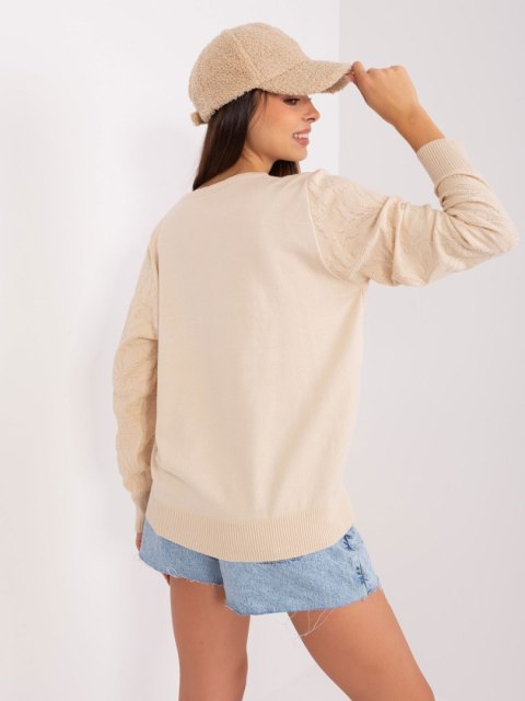 Sweter AT-SW-2231A.00P jasny beżowy