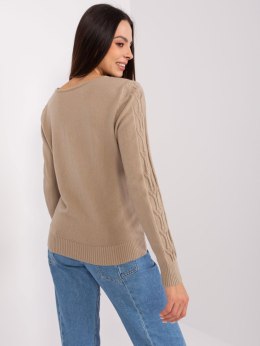 Sweter AT-SW-2329.98P ciemny bezowy