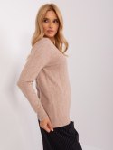 Sweter AT-SW-232901.25X ciemny bezowy