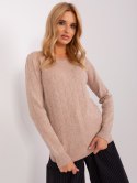 Sweter AT-SW-232901.25X ciemny bezowy