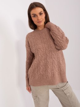 Sweter AT-SW-2335.27 ciemny bezowy