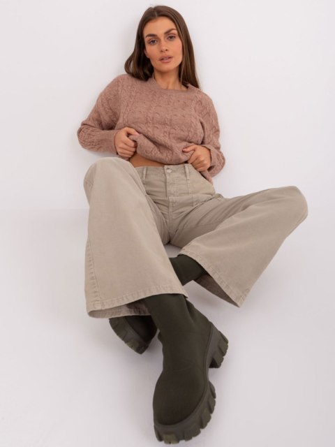 Sweter AT-SW-2335.27 ciemny bezowy