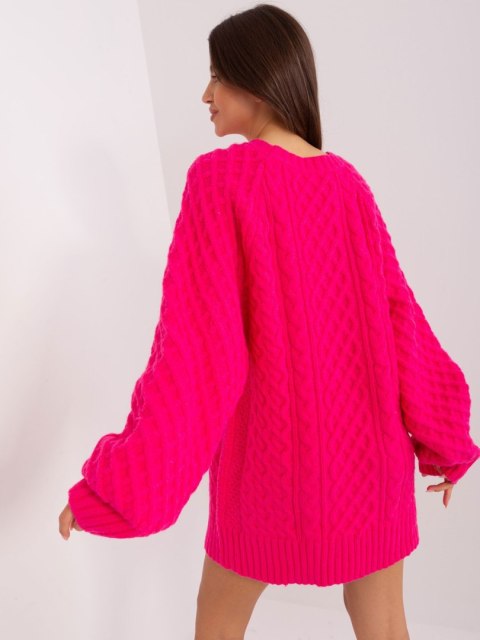 Sweter AT-SW-2367-2.64P fuksjowy