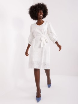 Sukienka LK-SK-509382.73P ecru L/XL