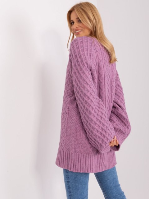 Sweter AT-SW-2367-2.64P fioletowy