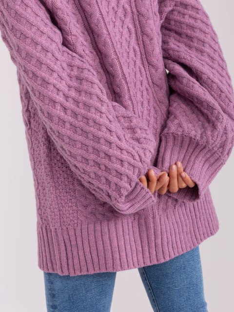 Sweter AT-SW-2367-2.64P fioletowy