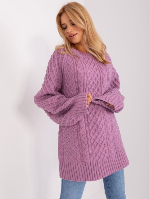 Sweter AT-SW-2367-2.64P fioletowy