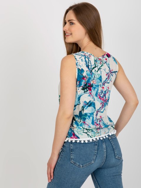 Bluzka AT-BZ-2202B.70 biało-niebieski M/L