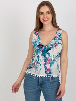 Bluzka AT-BZ-2202B.70 biało-niebieski S/M