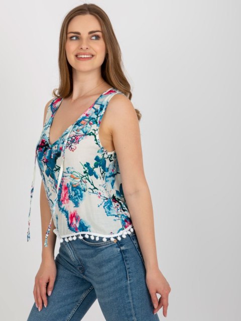 Bluzka AT-BZ-2202B.70 biało-niebieski S/M