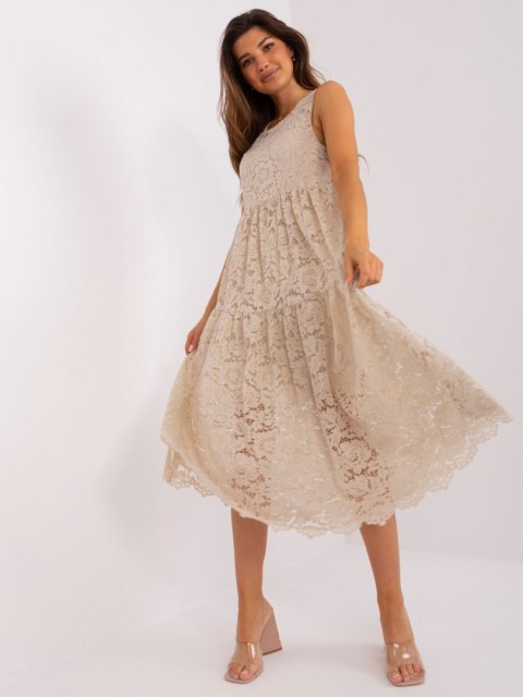 Sukienka TW-SK-BI-8246.37X beżowy XL