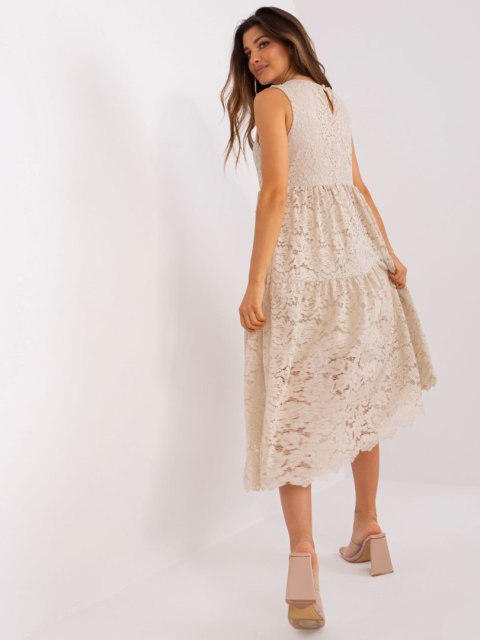 Sukienka TW-SK-BI-8246.37X beżowy L