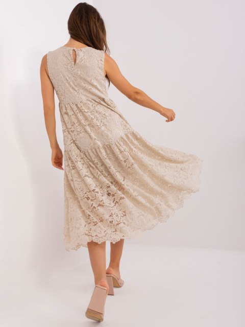 Sukienka TW-SK-BI-8246.37X beżowy L