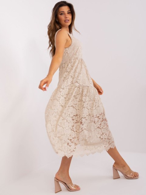 Sukienka TW-SK-BI-8246.37X beżowy L