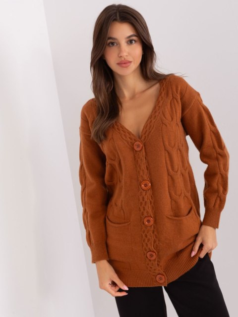 Sweter AT-SW-2241.36P ciemny pomarańczowy