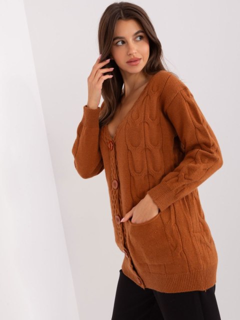 Sweter AT-SW-2241.36P ciemny pomarańczowy