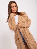 Kardigan AT-SW-2395.30 camelowy