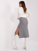 Spódnica LK-SD-509400-1.09P biało-czarny S
