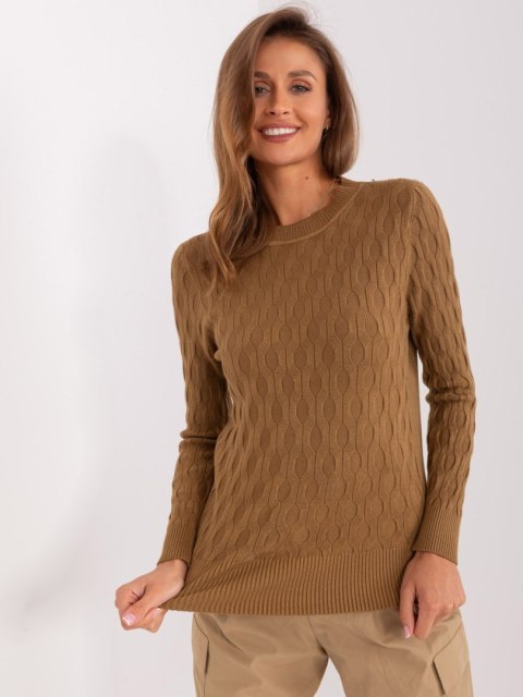 Sweter AT-SW-2324-2.68 jasny brązowy