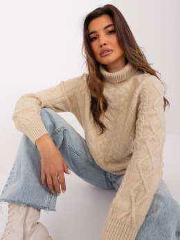 Sweter AT-SW-2355-2.12P beżowy