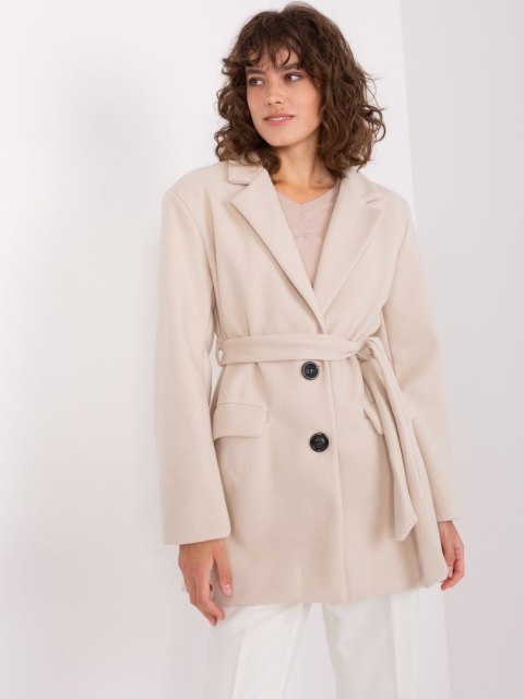 Płaszcz TW-PL-BI-2022320.01X jasny beżowy S