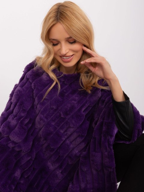Poncho AT-PN-2347.68 ciemny fioletowy