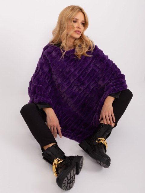 Poncho AT-PN-2347.68 ciemny fioletowy