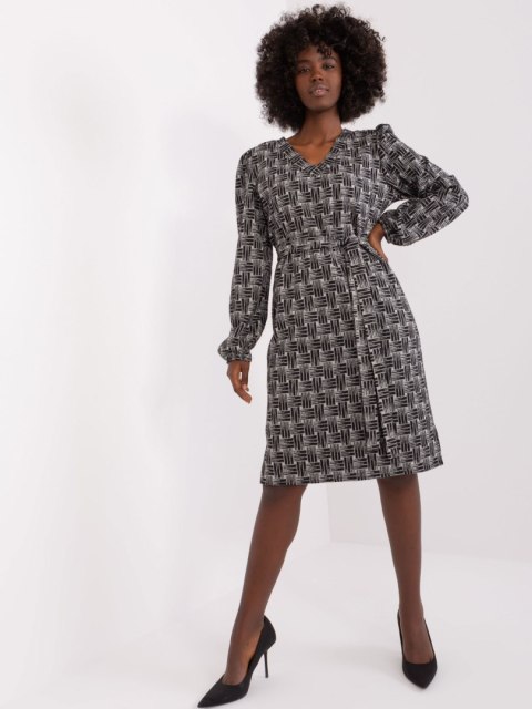 Sukienka LK-SK-509474-2.55P szaro-czarny L/XL