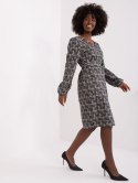 Sukienka LK-SK-509474-2.55P szaro-czarny L/XL
