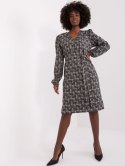 Sukienka LK-SK-509474-2.55P szaro-czarny S/M