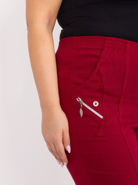 Spodnie AT-SP-73019.43 bordowy 44