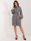 Sukienka LK-SK-509526-1.06 szaro-czarny S/M