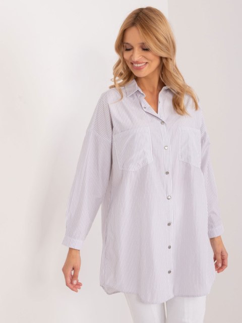 Koszula BP-KS-1012V-2.70 biało-szary S