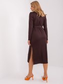 Sukienka LK-SK-509447.75P ciemny brązowy L/XL