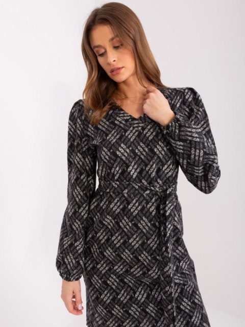 Sukienka LK-SK-509474-1.52P szaro-czarny S/M