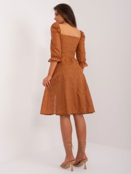 Sukienka LK-SK-509372.45 jasny brązowy 42