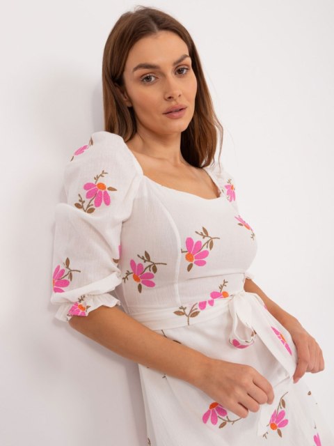 Sukienka LK-SK-508964-3.95 biało-różowy 42