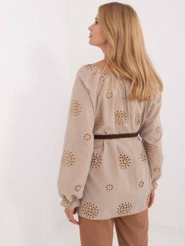 Bluzka LK-BZ-509747.80 ciemny bezowy S/M