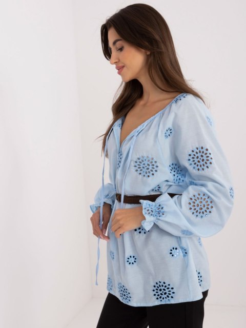 Bluzka LK-BZ-509747.80 jasny niebieski L/XL