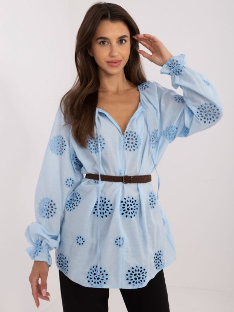 Bluzka LK-BZ-509747.80 jasny niebieski L/XL