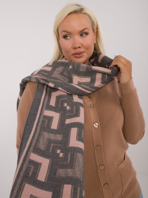 Szalik AT-SZ-23158.32 szaro-różowy