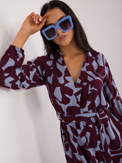 Sukienka D73771M30433A bordowy S