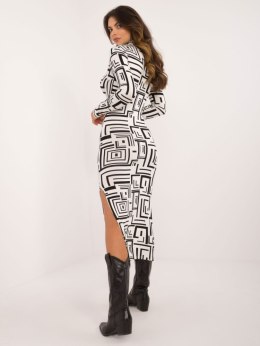 Sukienka LK-SK-509771-1.09 biało-czarny L/XL